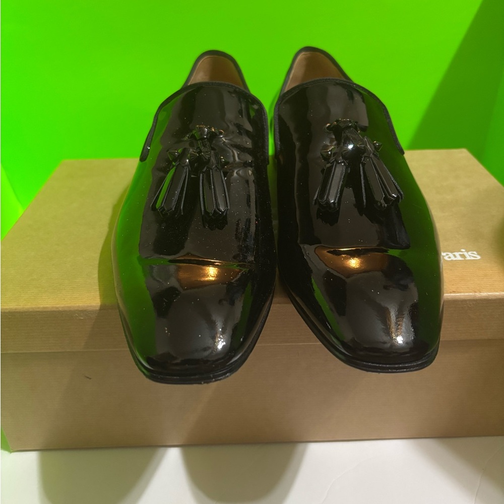 Christian Louboutin Black Tassel Loafers